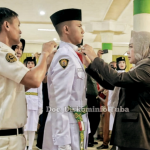 Paskibraka Kabupaten Tulang bawang Iringi Pengukuhan Dihadiri oleh Bupati Tulang bawang Winarti