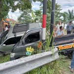 Kecelakaan Beruntun Di Jalintim Tiga Mobil Mengalami Kerusakan Parah,Polisi Olah TKP