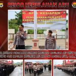 Polri Adakan Apel Persiapan Pengamanan Pilkades Kabupaten Kepulauan Aru Tahun 2022.