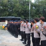 Polda Lampung Back’Up Aksi Unjuk Rasa Di Polres Lampung Tengah