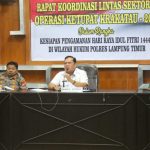 Wakil Bupati Lamtim Pimpinan Rapat Koordinasi Lintas Sektoral OPS Ketupat Krakatau 2023