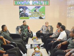 Sinergitas TNI-Polri Dandim 0426 TB Sambut Hangat Kapolres Tuba Yang Baru Kemakodim.