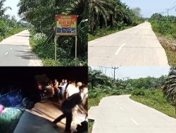 Ruas Jalan Desa Adi Luhur Menuju Desa Pasir Sakti Sempit dan Butuh Penerangan Lampu Jalan