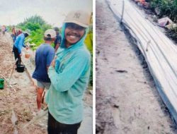 Masyarakat Kampung Karya Cipta Abadi Benahi Badan Jalan Dengan Cara Bersuwadaya